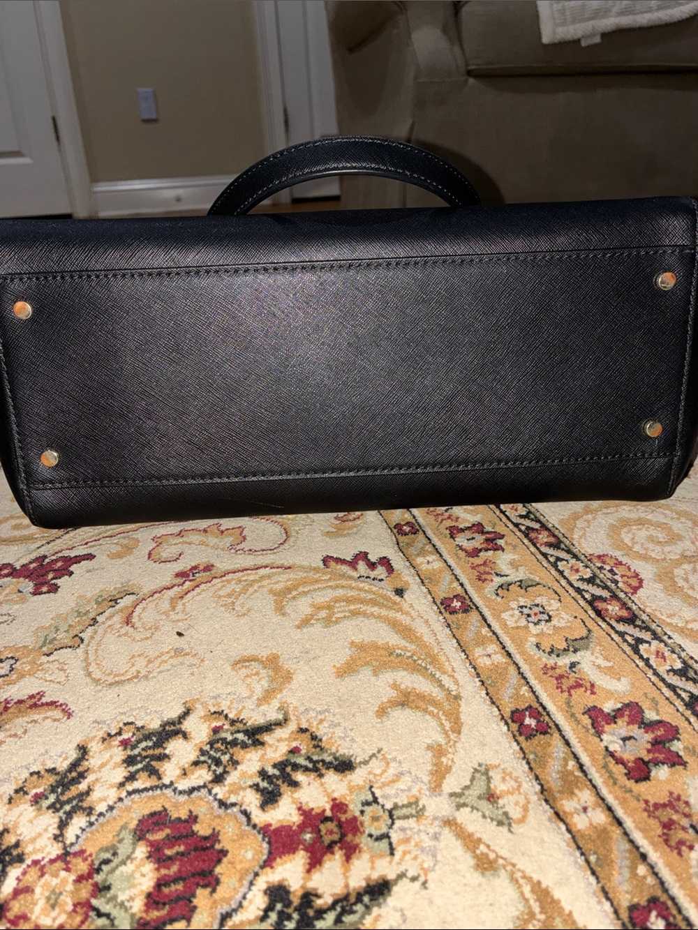 kate spade Black Saffiano Leather Tote with Luggage Tag - Picture 5 of 13